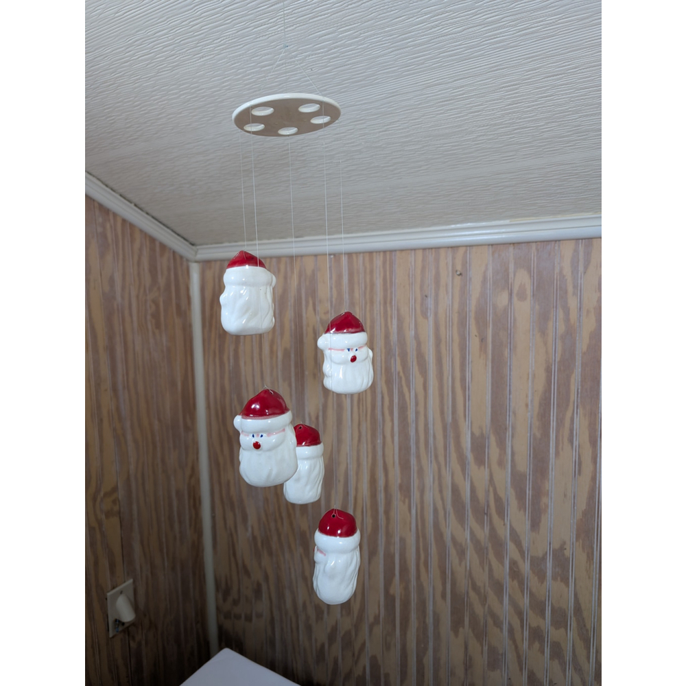Vintage Christmas Santa Head Mobile - Picture 4 of 7
